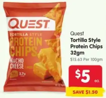 Spar Quest Tortilla Style Protein Chips offer