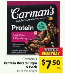 Spar Carman's Protein Bars offer