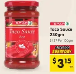 Spar Taco Sauce offer