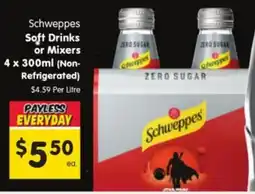 Spar Schweppes Soft Drinks or Mixers offer