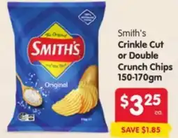 Spar Smith's Crinkle Cut or Double Crunch Chips offer