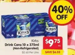 Spar Kirks Drink Cans offer