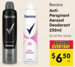 Spar Rexona Anti- Perspirant Aerosol Deodorant offer