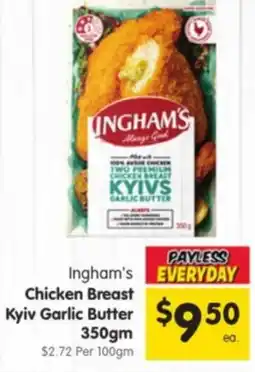 Spar Ingham's Chicken Breast Kyiv Garlic Butter offer