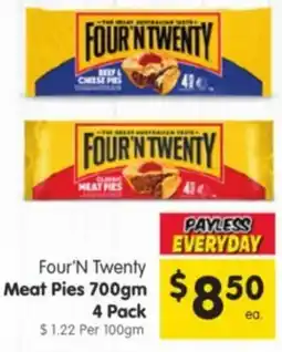Spar Four'N Twenty Meat Pies offer