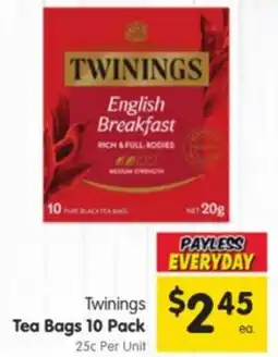 Spar Twinings Tea Bags offer