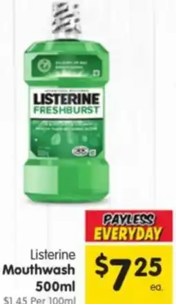 Spar Listerine Mouthwash offer