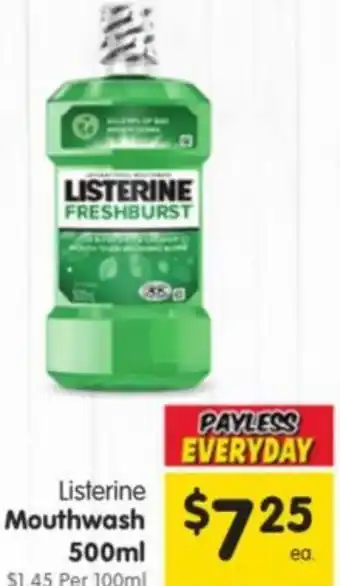Spar Listerine Mouthwash offer