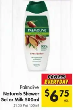 Spar Palmolive Naturals Shower Gel or Milk offer