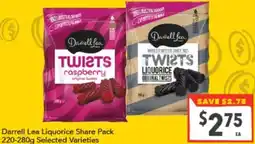 Supa Valu Darrell Lea Liquorice Share Pack offer