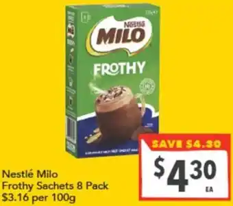 Supa Valu Nestlé Milo Frothy Sachets offer
