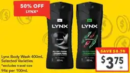 Supa Valu Lynx Body Wash offer