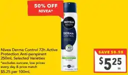Supa Valu Nivea Derma Control 72h Active Protection Anti-perspirant offer