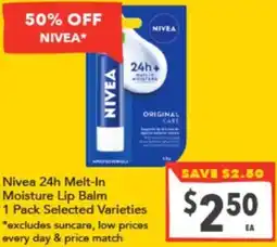 Supa Valu Nivea 24h Melt-In Moisture Lip Balm offer