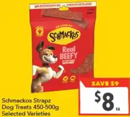 Supa Valu Schmackos Strapz Dog Treats offer