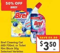 Supa Valu Bref Cleaning Gel or Toilet Rim Block offer