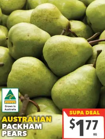 Supa Valu Australian packham pears offer