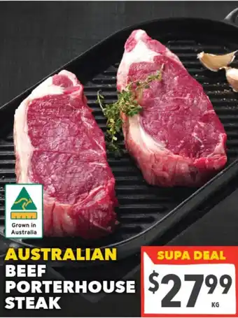 Supa Valu Australian beef porterhouse steak offer