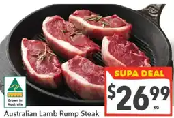 Supa Valu Australian Lamb Rump Steak offer
