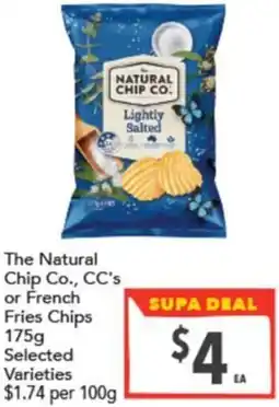 Supa Valu The Natural Chip Co., CC's or French Fries Chips offer