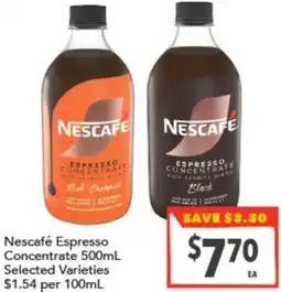 Supa Valu Nescafé Espresso Concentrate offer