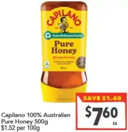Supa Valu Capilano 100% Australian Pure Honey offer