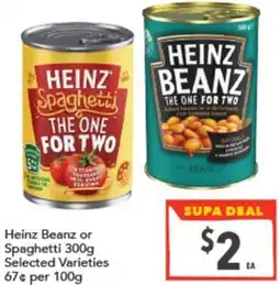 Supa Valu Heinz Beanz or Spaghetti offer