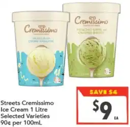 Supa Valu Streets Cremissimo Ice Cream offer