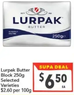 Supa Valu Lurpak Butter Block offer