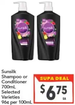 Supa Valu Sunsilk Shampoo or Conditioner offer