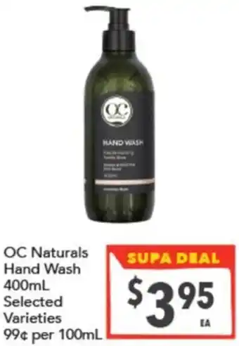 Supa Valu OC Naturals Hand Wash offer