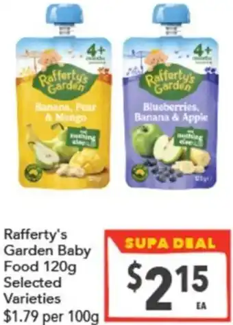 Supa Valu Rafferty's Garden Baby Food offer