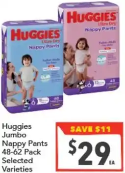 Supa Valu Huggies Jumbo Nappy Pants offer