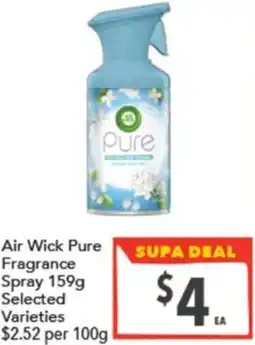 Supa Valu Air Wick Pure Fragrance Spray offer