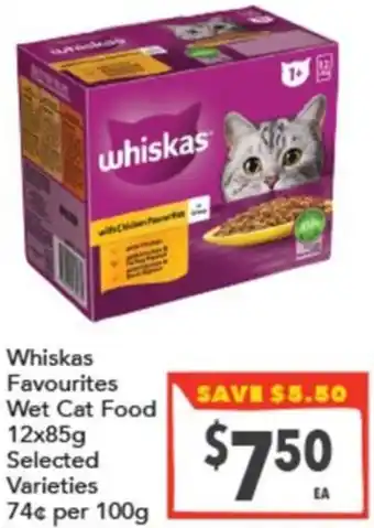 Supa Valu Whiskas Favourites Wet Cat Food offer