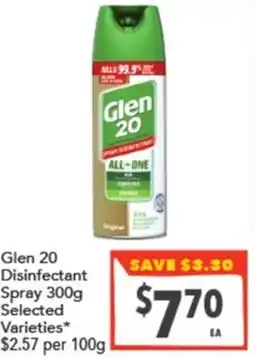 Supa Valu Glen 20 Disinfectant Spray offer