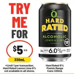 Supa Valu Hard Rated 6% Premix Range Cans offer