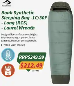 Tentworld Boab Synthetic Sleeping Bag offer