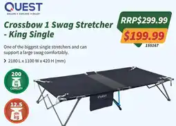 Tentworld Crossbow 1 Swag Stretcher - King Single offer