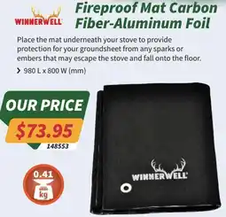 Tentworld Fireproof Mat Carbon Fiber-Aluminum Foil offer