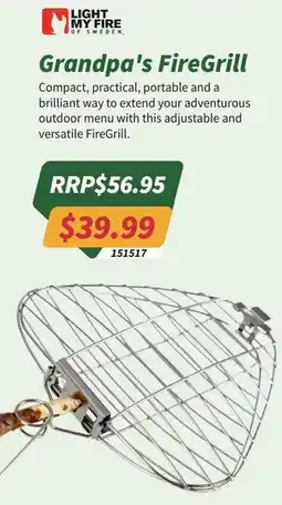 Tentworld Grandpa's FireGrill offer
