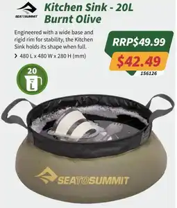 Tentworld Kitchen Sink - Burnt Olive offer