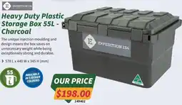 Tentworld Heavy Duty Plastic Storage Box - Charcoal offer
