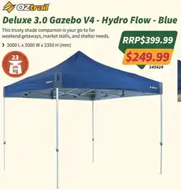 Tentworld Deluxe 3.0 Gazebo V4 - Hydro Flow - Blue offer