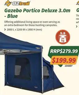 Tentworld Gazebo Portico Deluxe 3.0m - Blue offer
