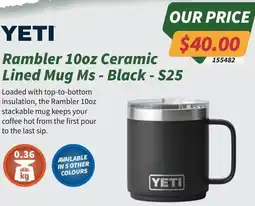 Tentworld Rambler 10oz Ceramic Lined Mug Ms - Black offer