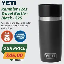 Tentworld Rambler 12oz Travel Bottle - Black offer