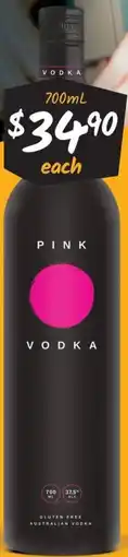 Cellarbrations Pink Dot Vodka offer