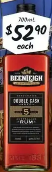 Beenleigh Artisan Distillers Double BG Cask Rum