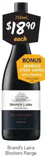 Cellarbrations Brand's Laira Blockers Range offer